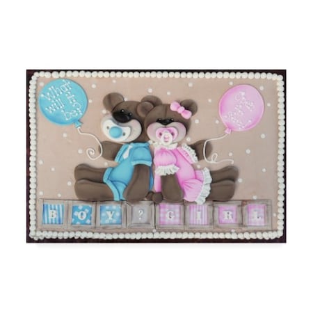 Sugar High 'Bear Boy Girl Gender Reveal' Canvas Art,22x32